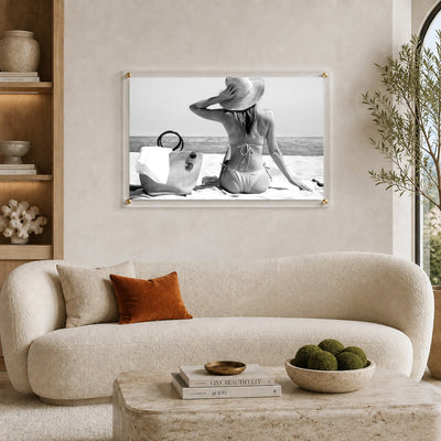 Tan Lines Pending Black & White Acrylic Wall Art Print