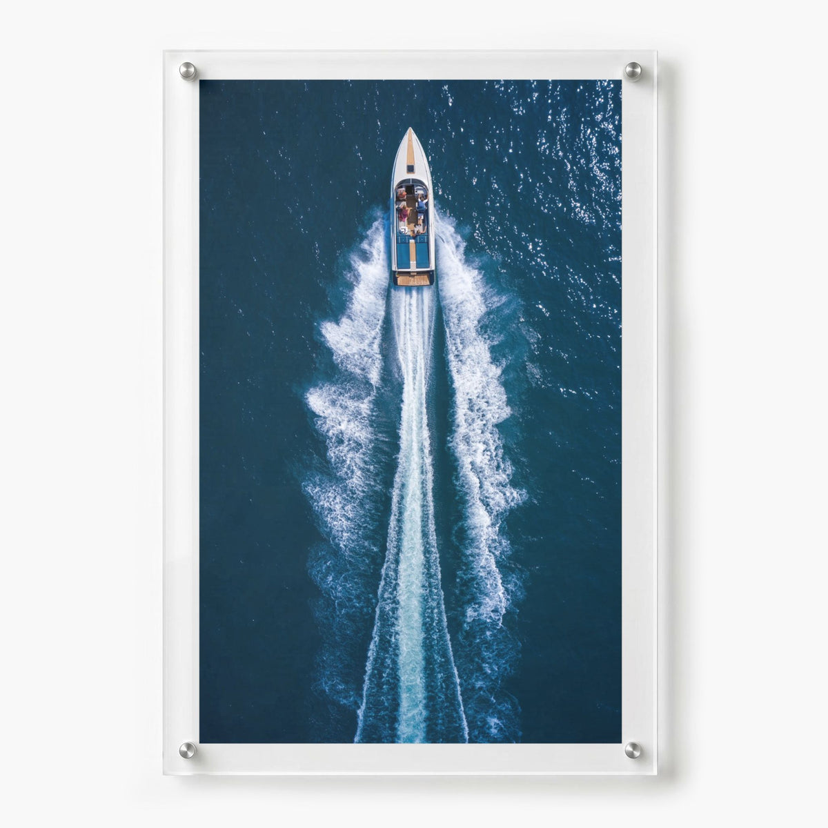 Exit By Sea wall art shown in a vertical 24x36 size in white background