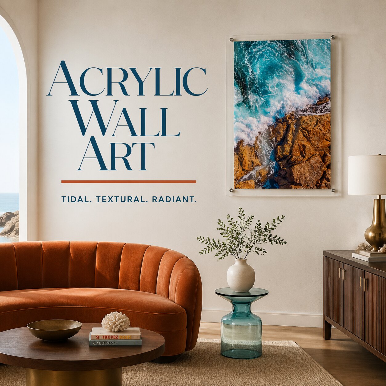 Salt Meets Stone I Acrylic Wall Art Print