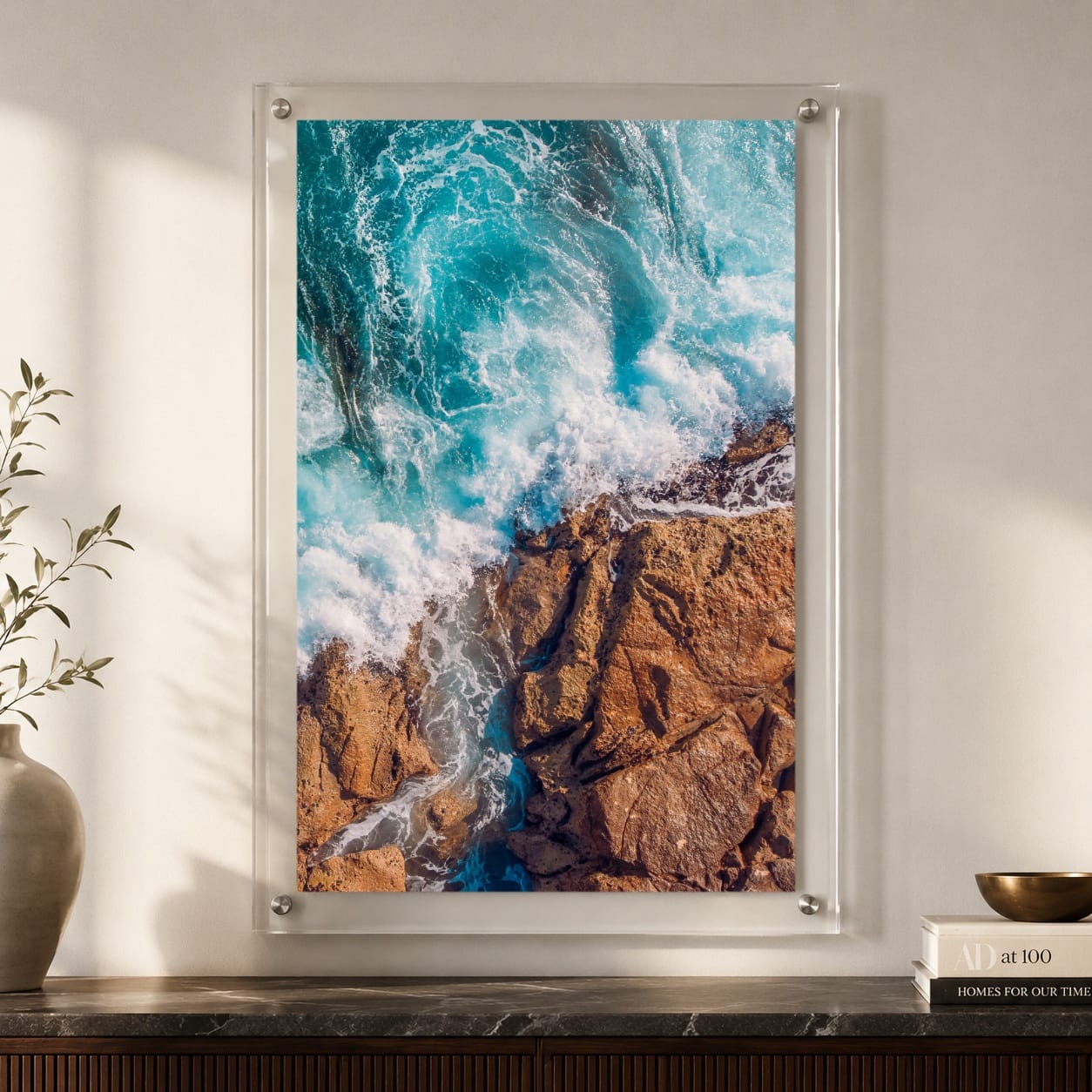 Salt Meets Stone I Acrylic Wall Art Print