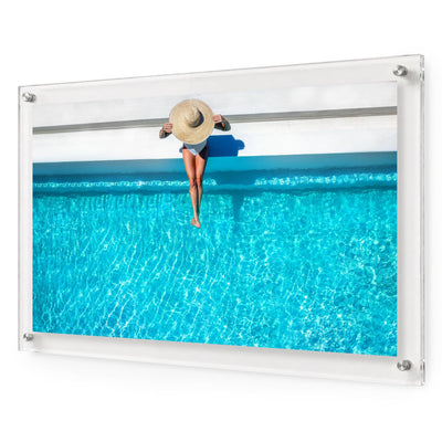 The Temperature Check wall art shown in a horizontal acrylic frame with white background