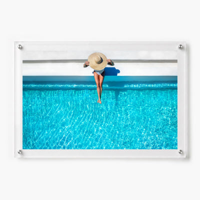 The Temperature Check wall art shown in a horizontal 36x24 acrylic frame with white background