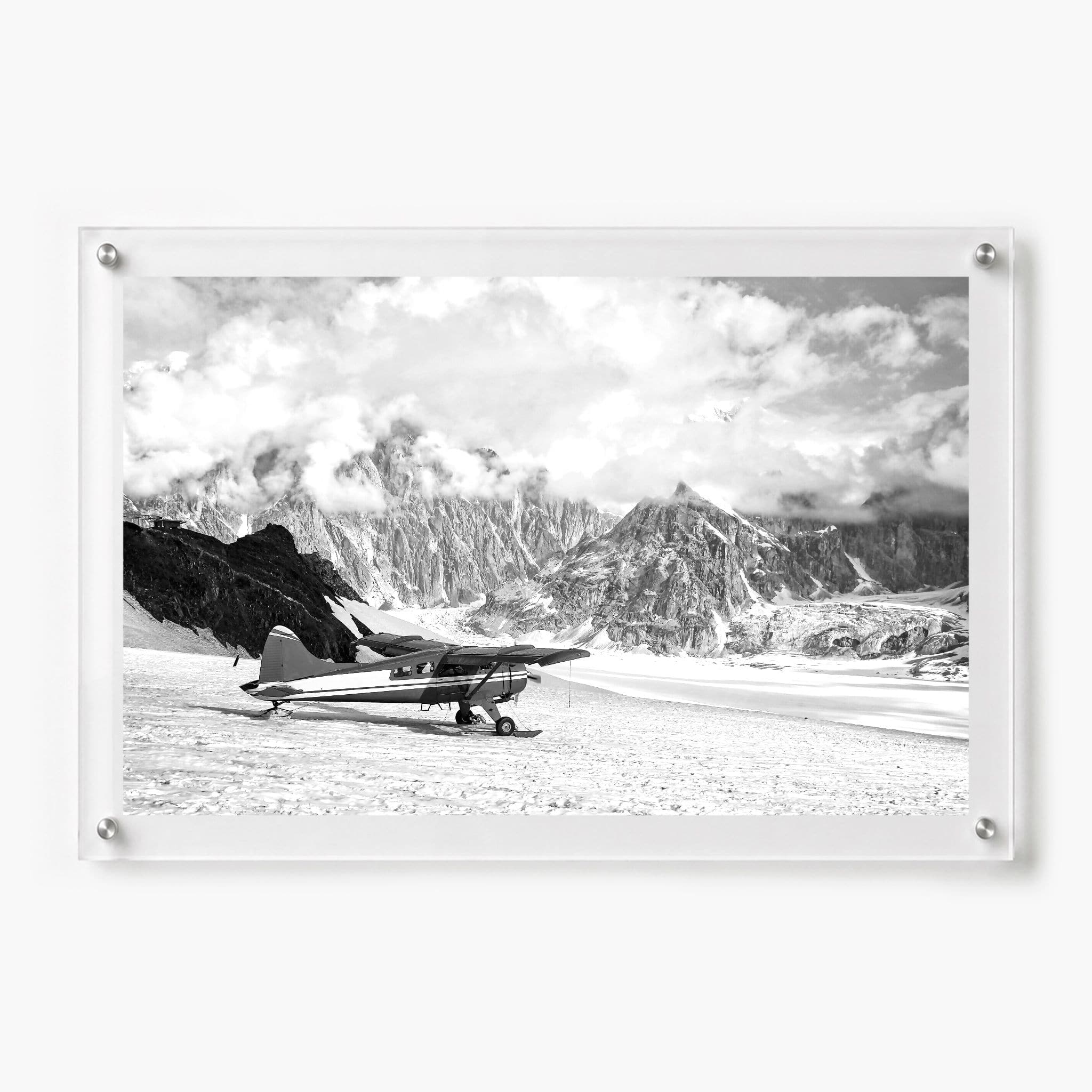 Where Adventure Begins black-and-white acrylic wall art, 36x24-inch size
