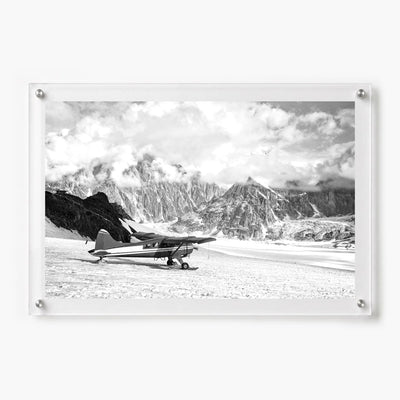 Where Adventure Begins black-and-white acrylic wall art, 36x24-inch size
