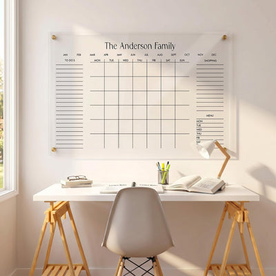 Personalized Acrylic Family Wall Calendar