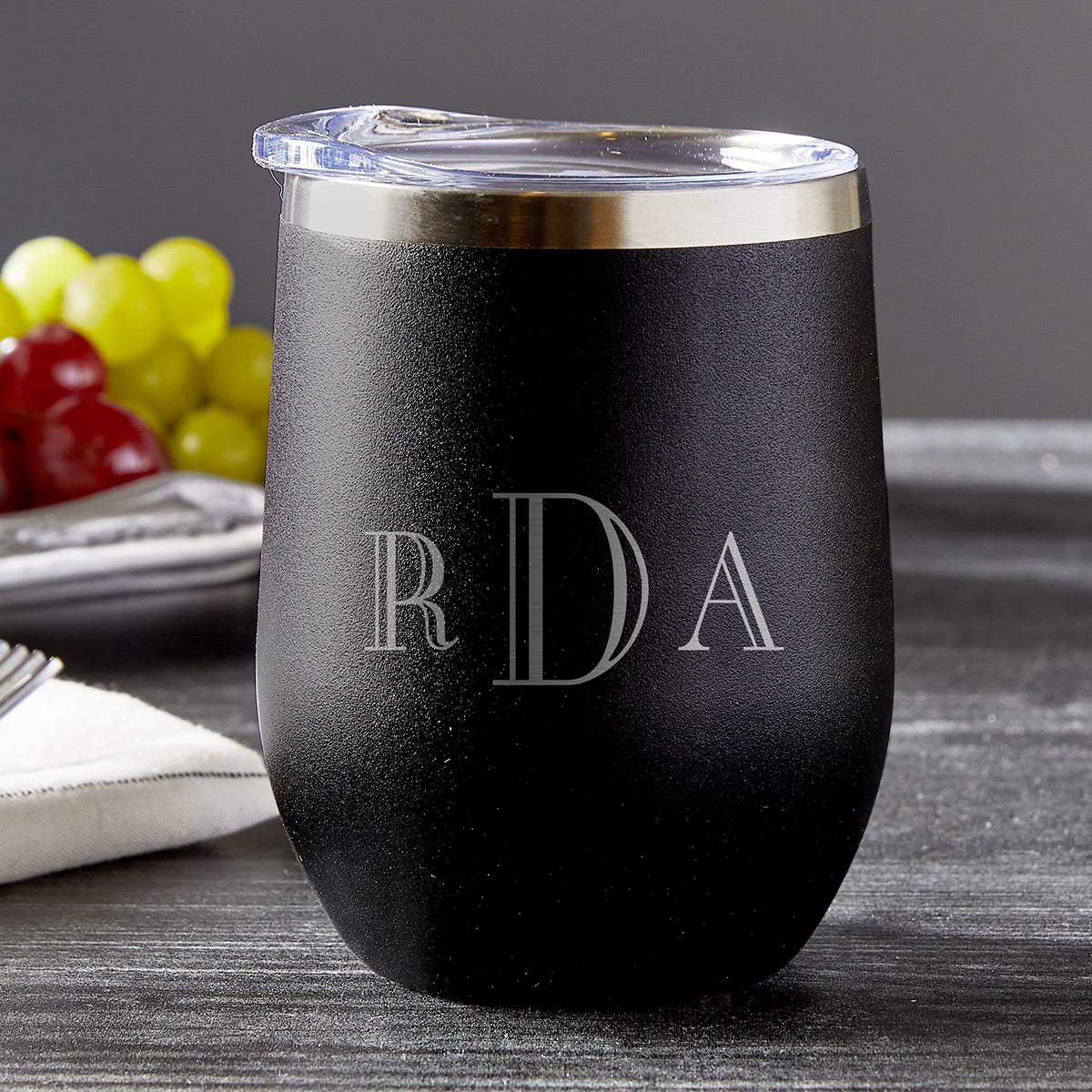 Engraved Stainless Steel Wine Tumblers - Set of 2