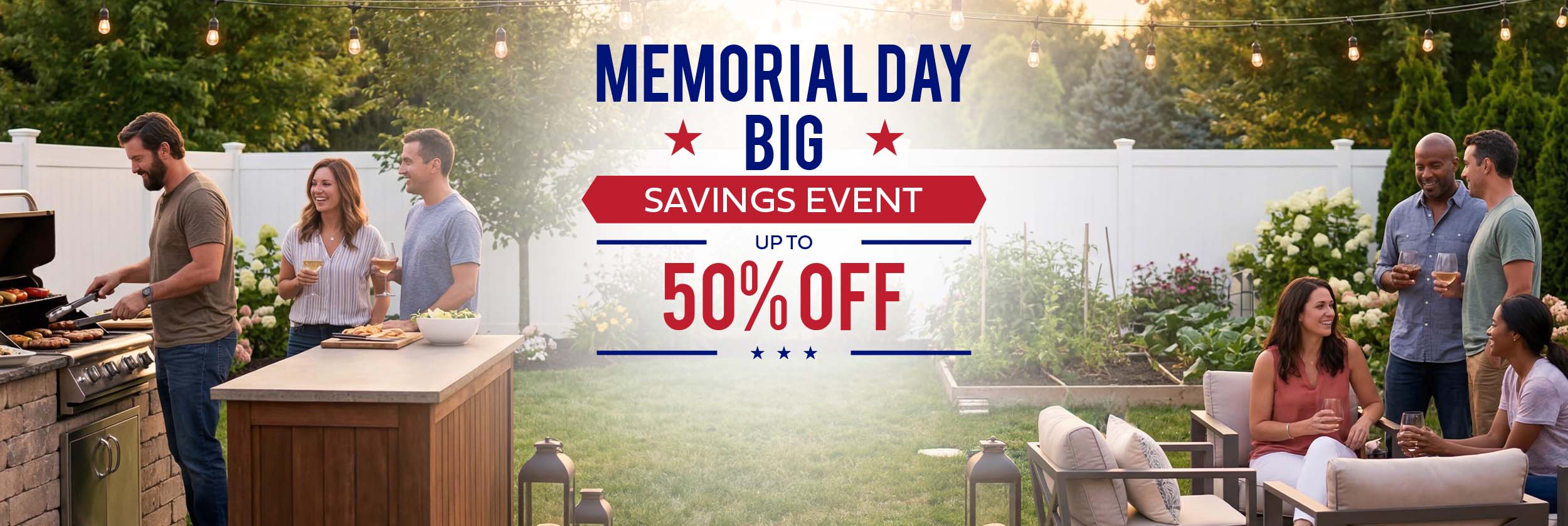 Memorial Day Big Savings Event up to 50% off