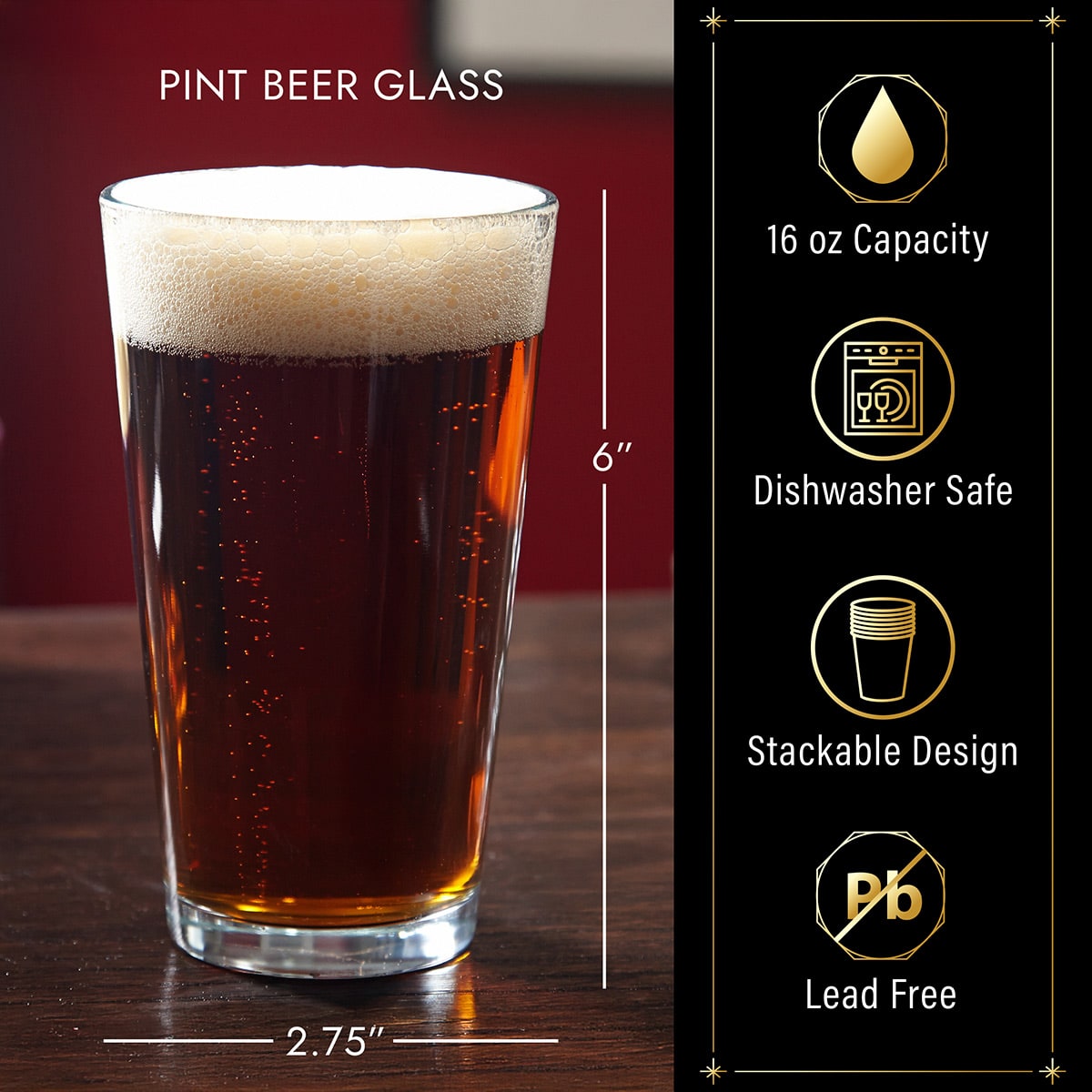 Signature Beer Gift Basket 13pc set with Custom Pint Glasses