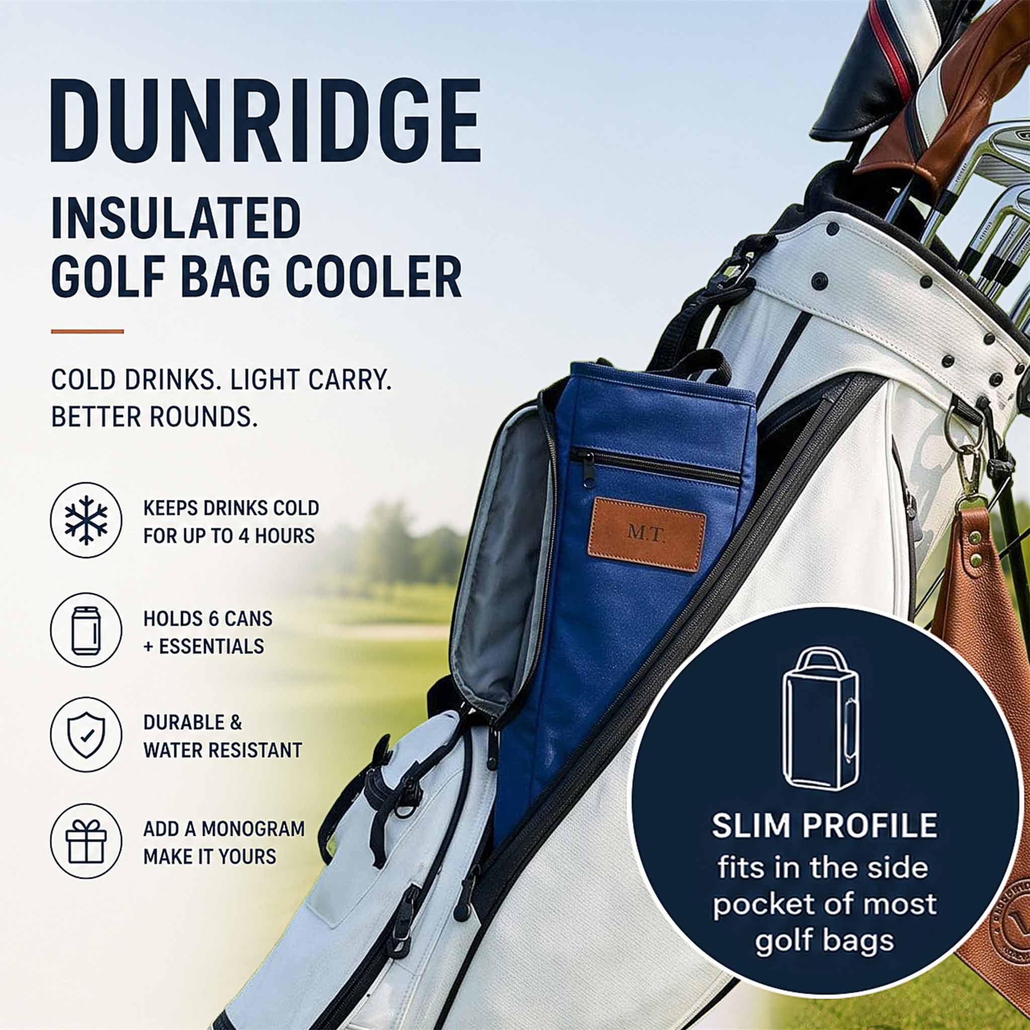 dunridge golf insulated bag cooler details