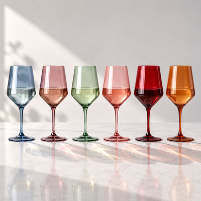 bellora wine glasses set of 6 filled with wine