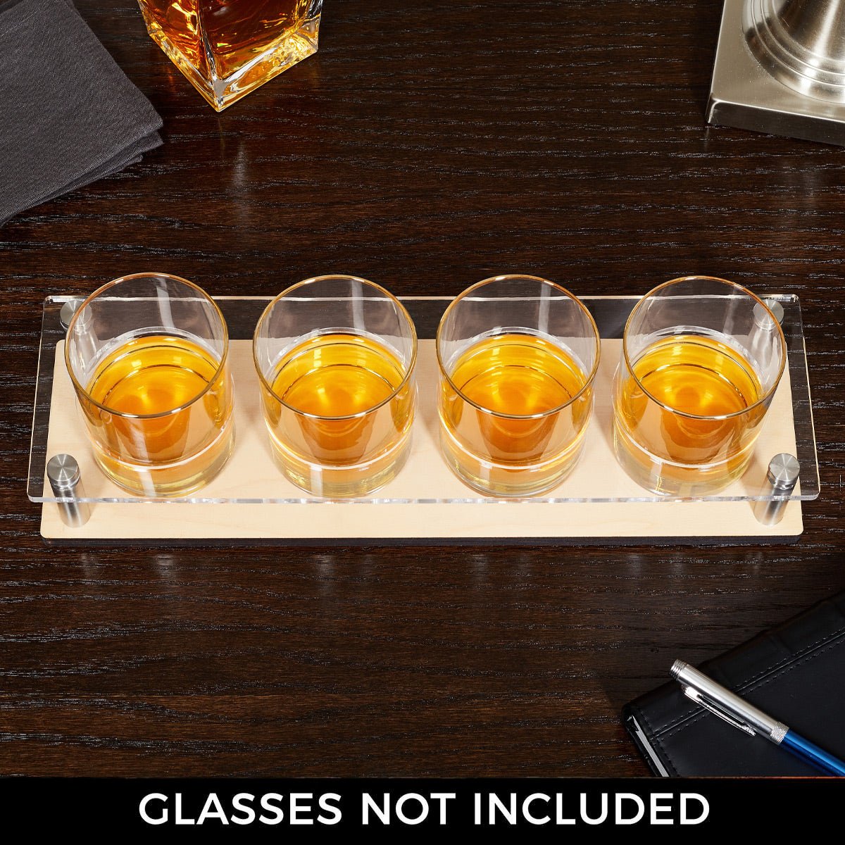 Acrylic Personalized Serving Tray for Glencairn Glasses