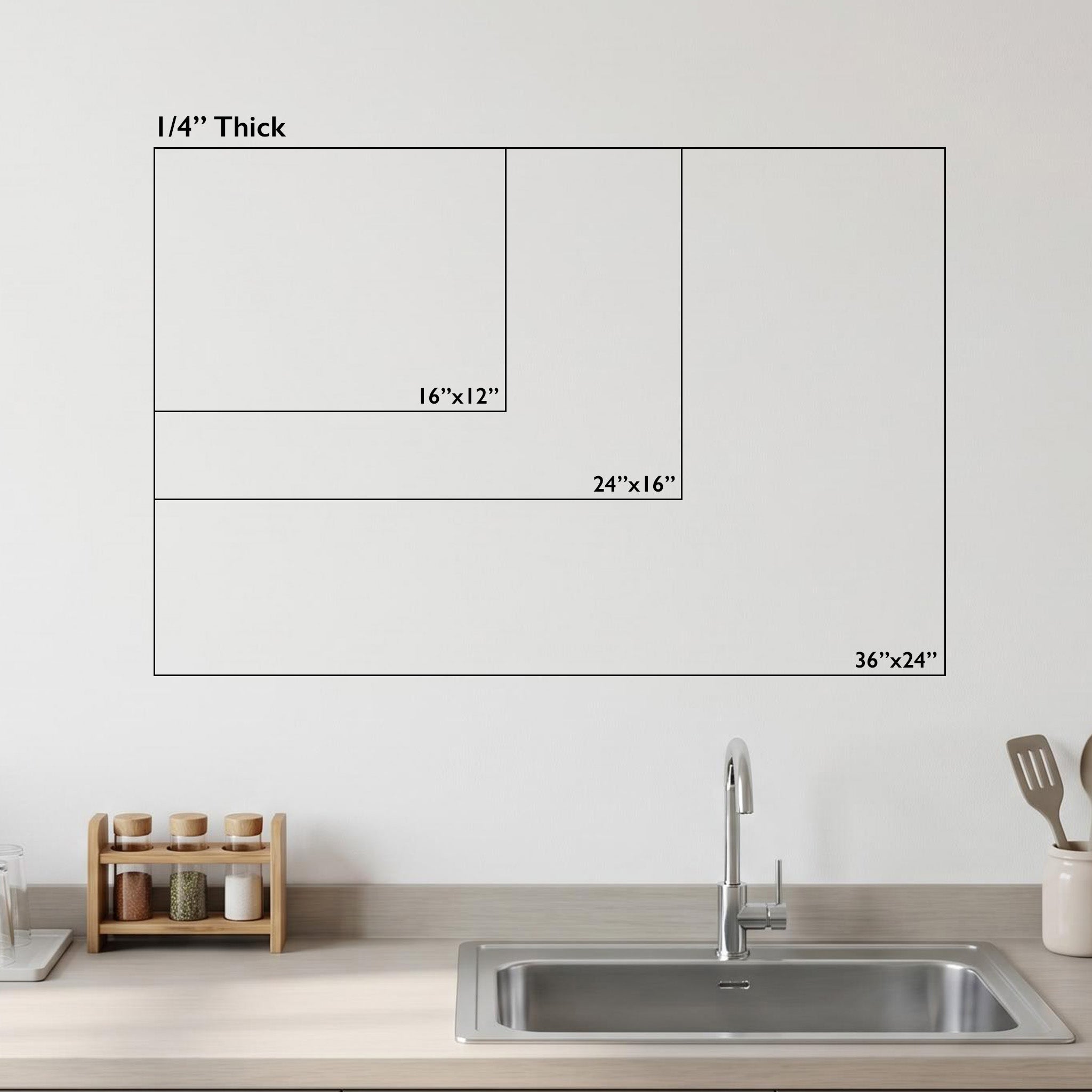 Acrylic photo prints size guide options