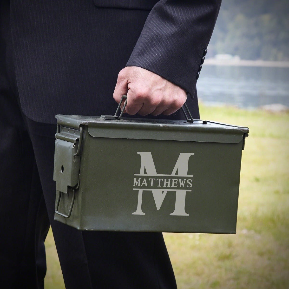 Ammunition Box Custom Etched Unique Groomsmen Gift