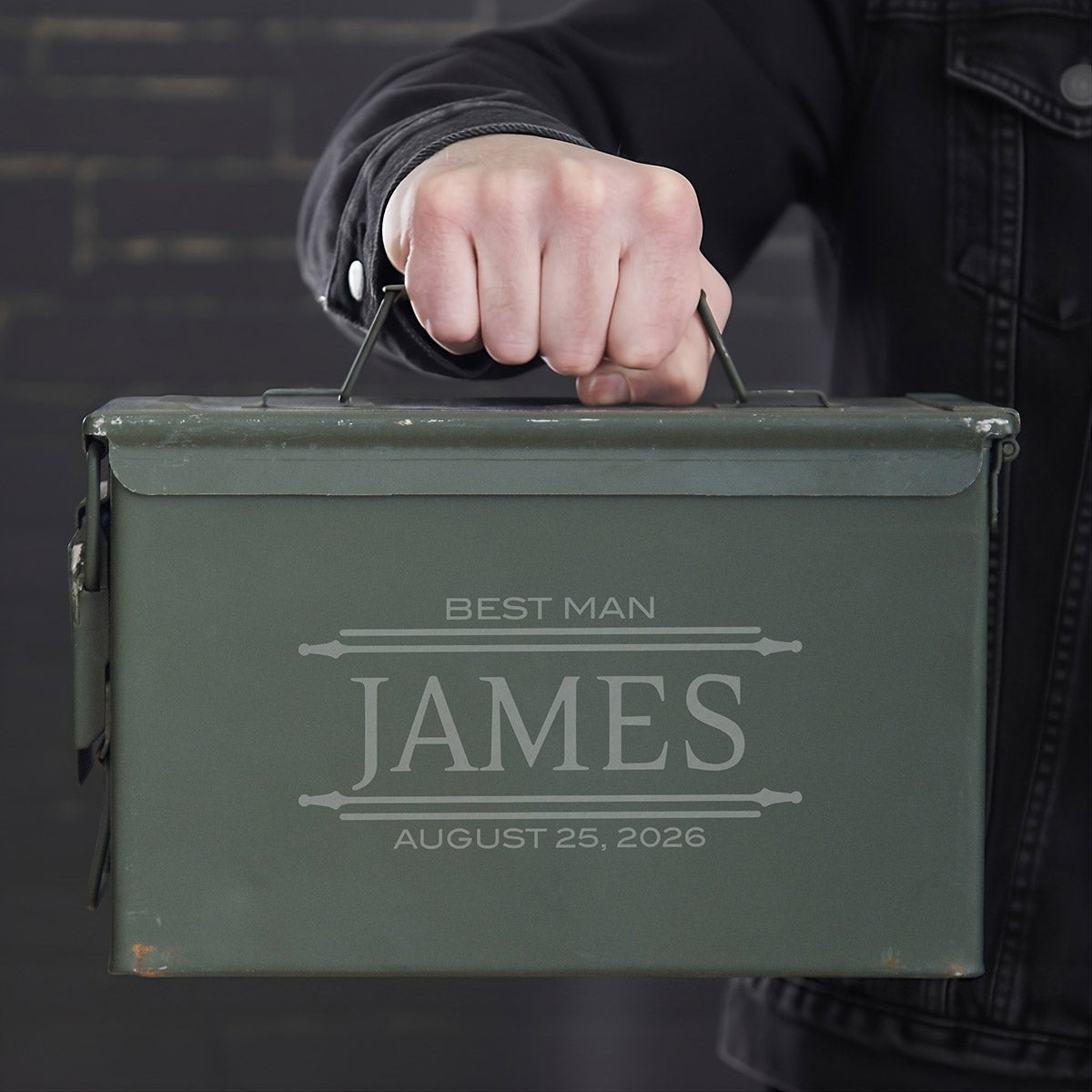 Ammunition Boxes Custom Etched Unique Groomsmen Gift