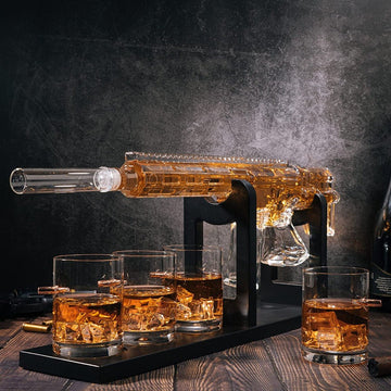 AR-15 Whiskey Decanter with Bullet Glasses