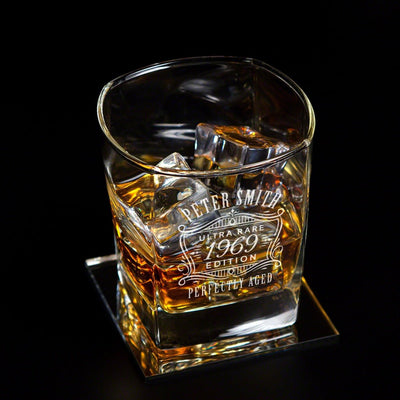Argos Personalized Whiskey Decanter with 4 Whiskey Glassses