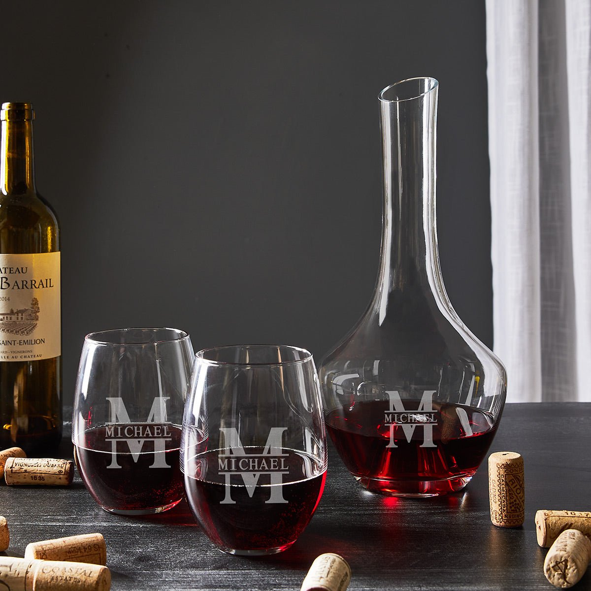 Barlow Personalized Wine Decanter Set