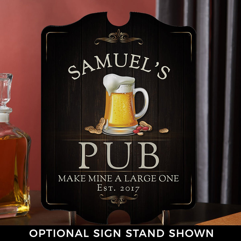 Custom Beer Pub Wall Art Decor - Home Basement Bar Sign