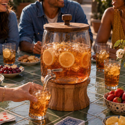 Bellmere Wood & Glass Drink Dispenser