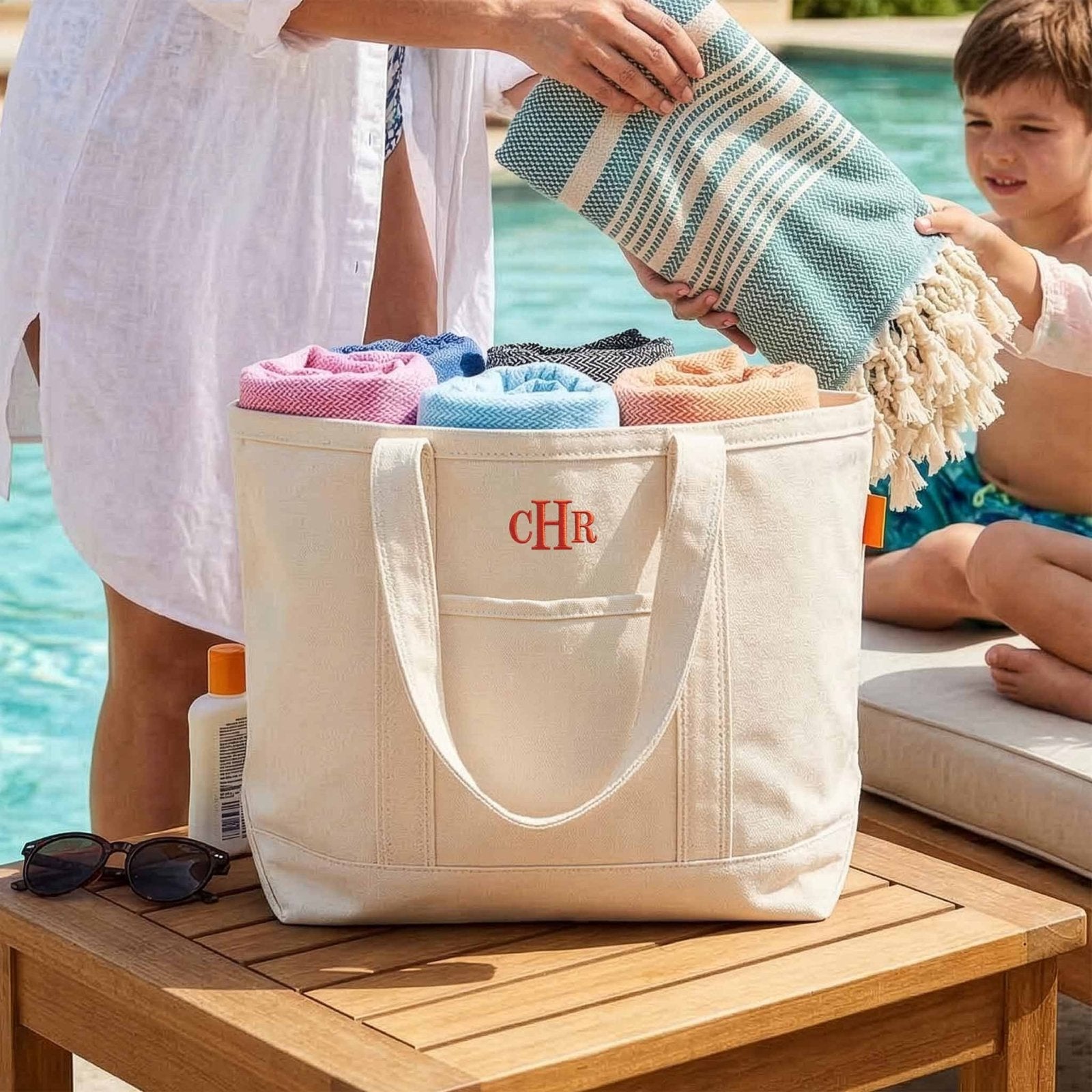 Bexford Open Zip-Top Canvas Tote Bag