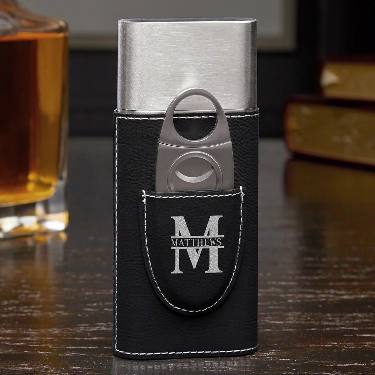 Black Cigar Flask Gift