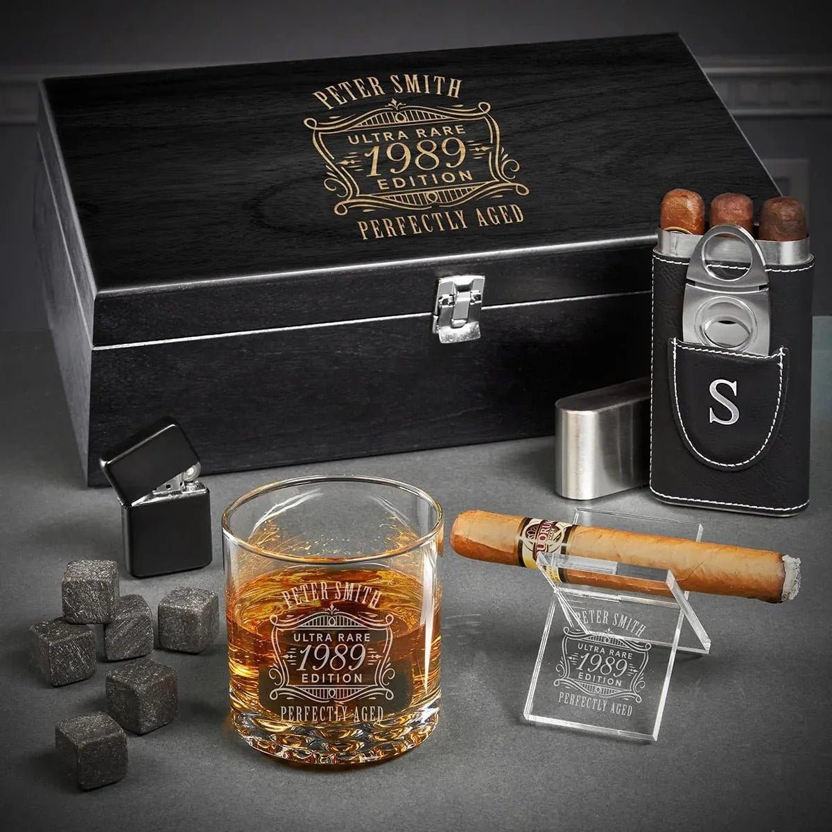 Black Cigar Flask Gift