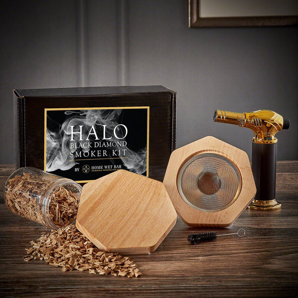 Black Diamond Personalized Whiskey Smoker Kit - 14pc Luxury Box Set