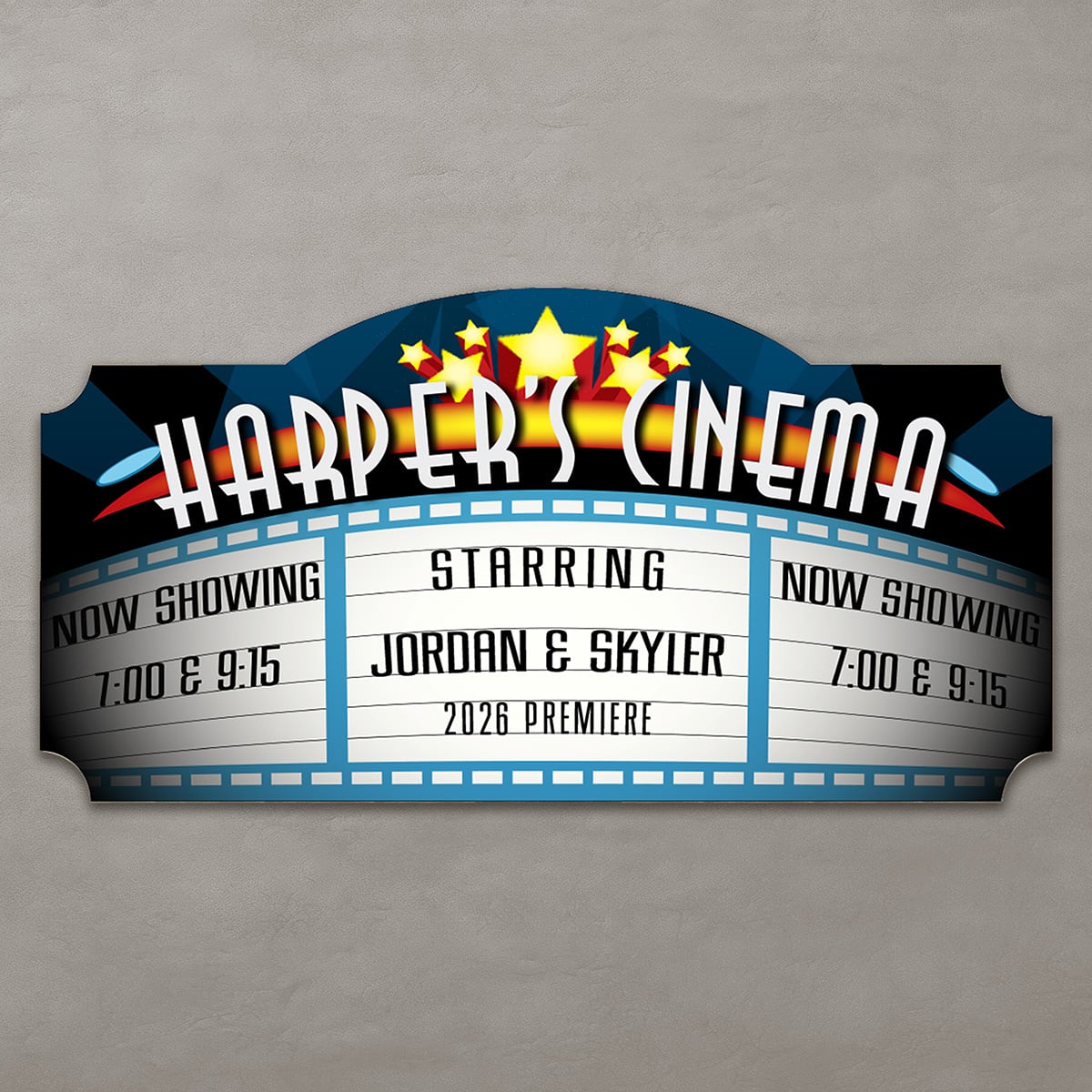 Movie Show Sign Movie Showings Sign