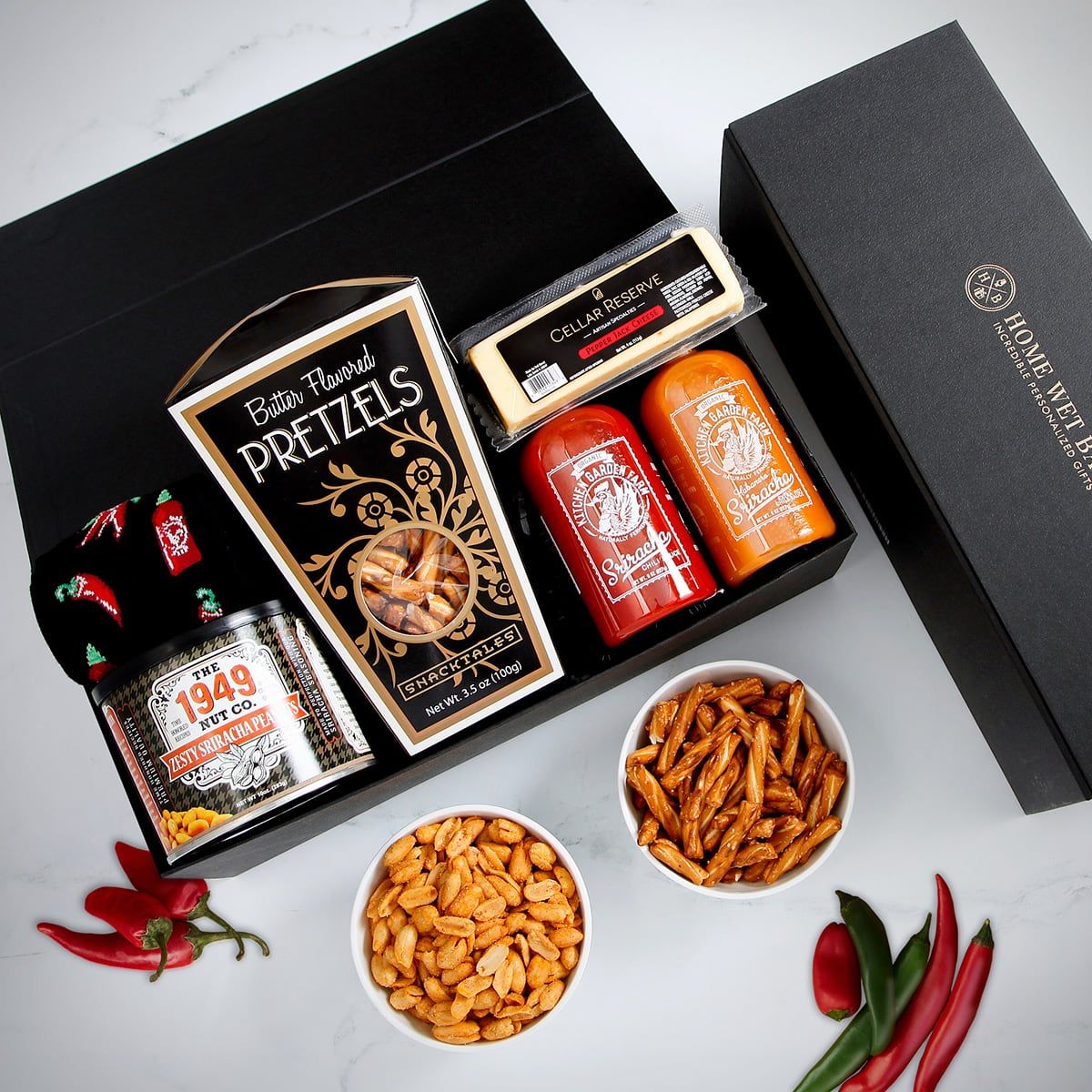 Caliente! Spicy Snacks Hot Sauce Gift Basket