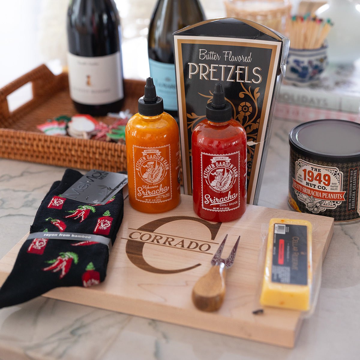 Caliente! Spicy Snacks Hot Sauce Gift Basket