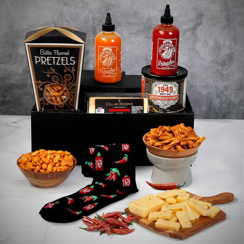 Caliente Spicy Snacks Hot Sauce Gift Basket caliente-spicy-snacks-hot-sauce-gift-basket