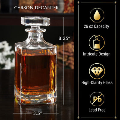 carson decanter details and measurements