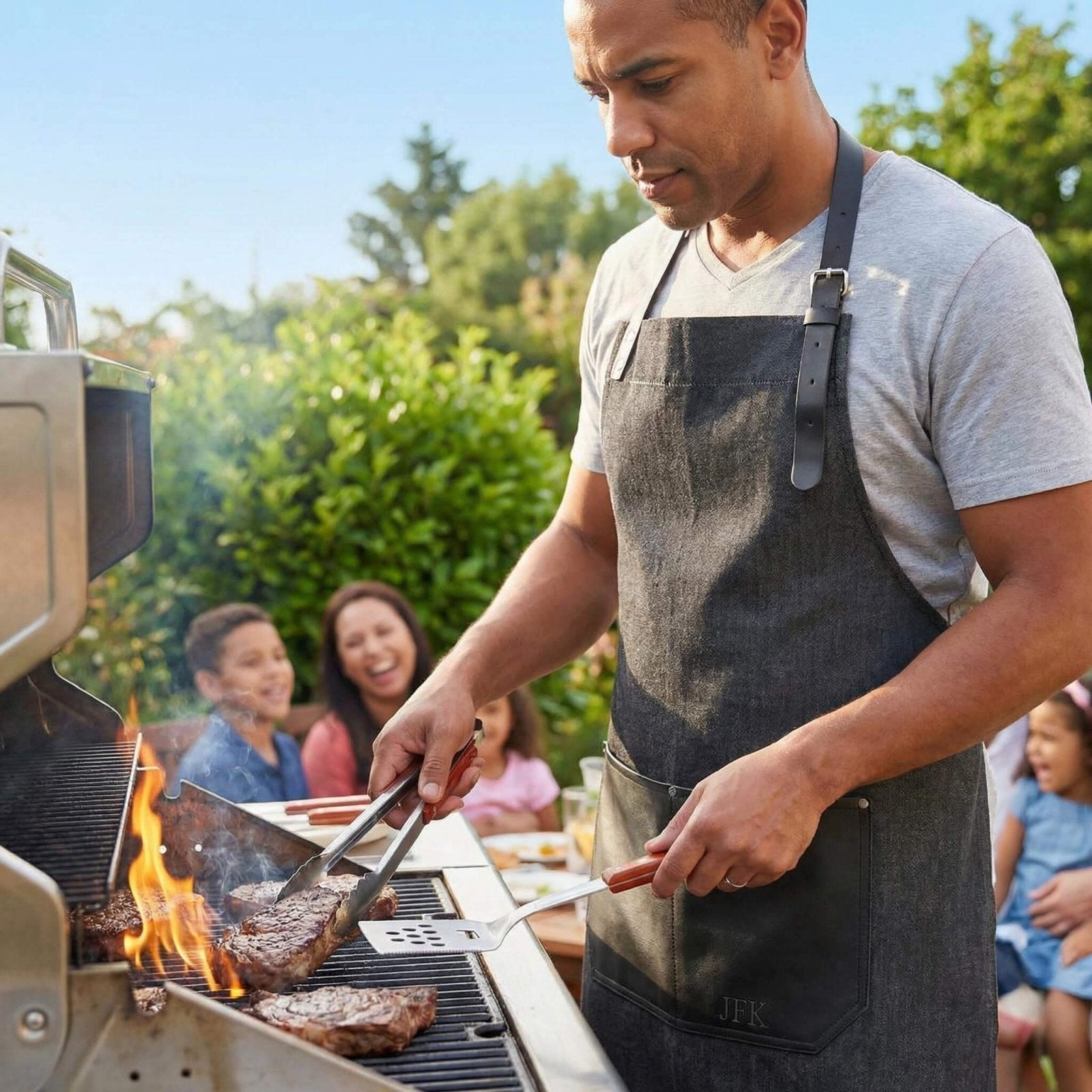 Cedar Grove Chef Apron with Pockets for Cooking & Grilling - Pro Grade