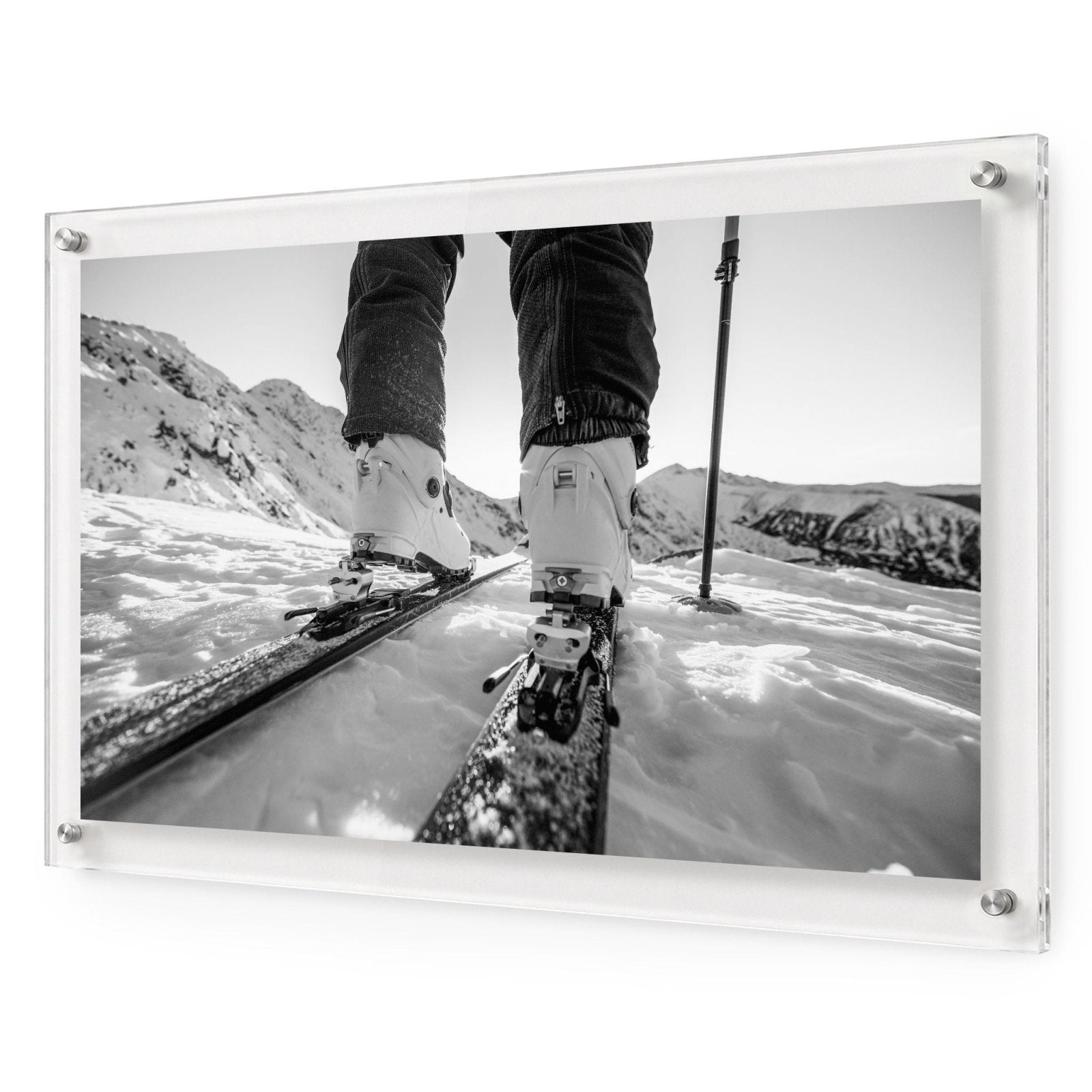 Chasing the Rush Black & White Acrylic Wall Art Print