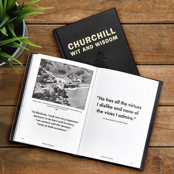 Churchill Wit and Wisdom - Coffee Table Book, Leather Bound