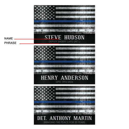 Thin Blue Line Flag Police Sign - Custom Wooden Wall Art Decor