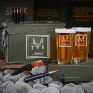 Oakhill Ammo Can + Two Pints + Knife