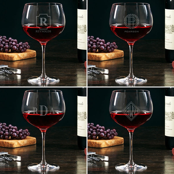 Custom Balloon Wine Glasses Set of 4