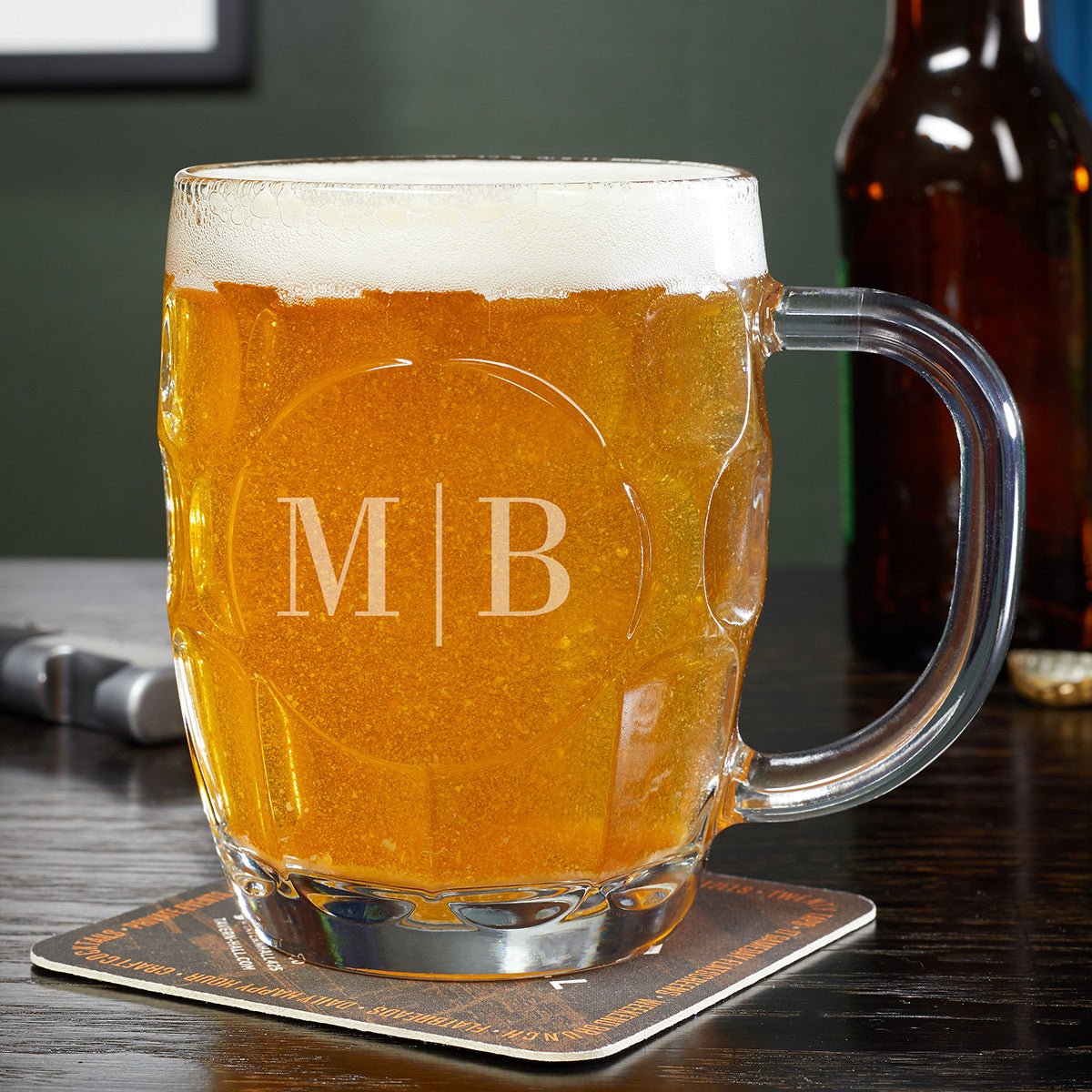 Custom Beer Mugs Britannia Dimple, Set of 2