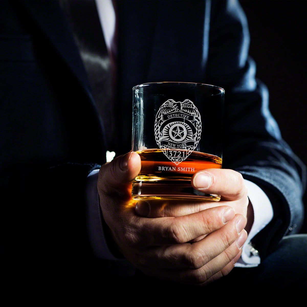 Custom Draper Decanter & Eastham Glasses Gift for Police Officers