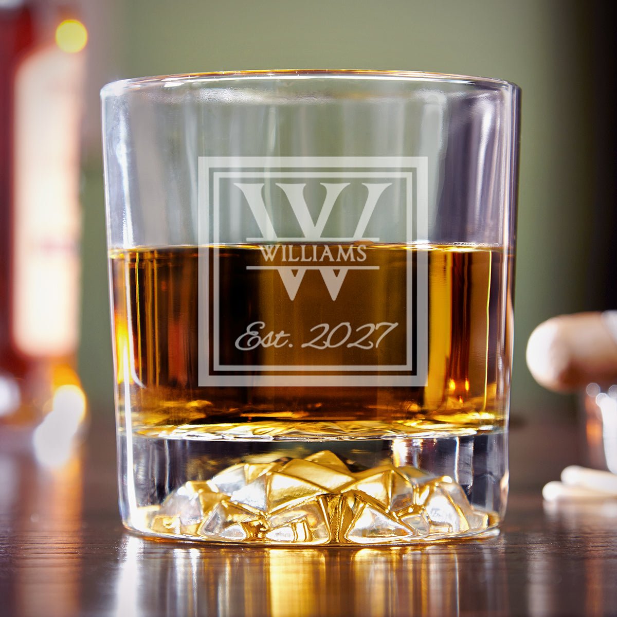 Custom Glacier Bottom Rocks Glass for Whiskey