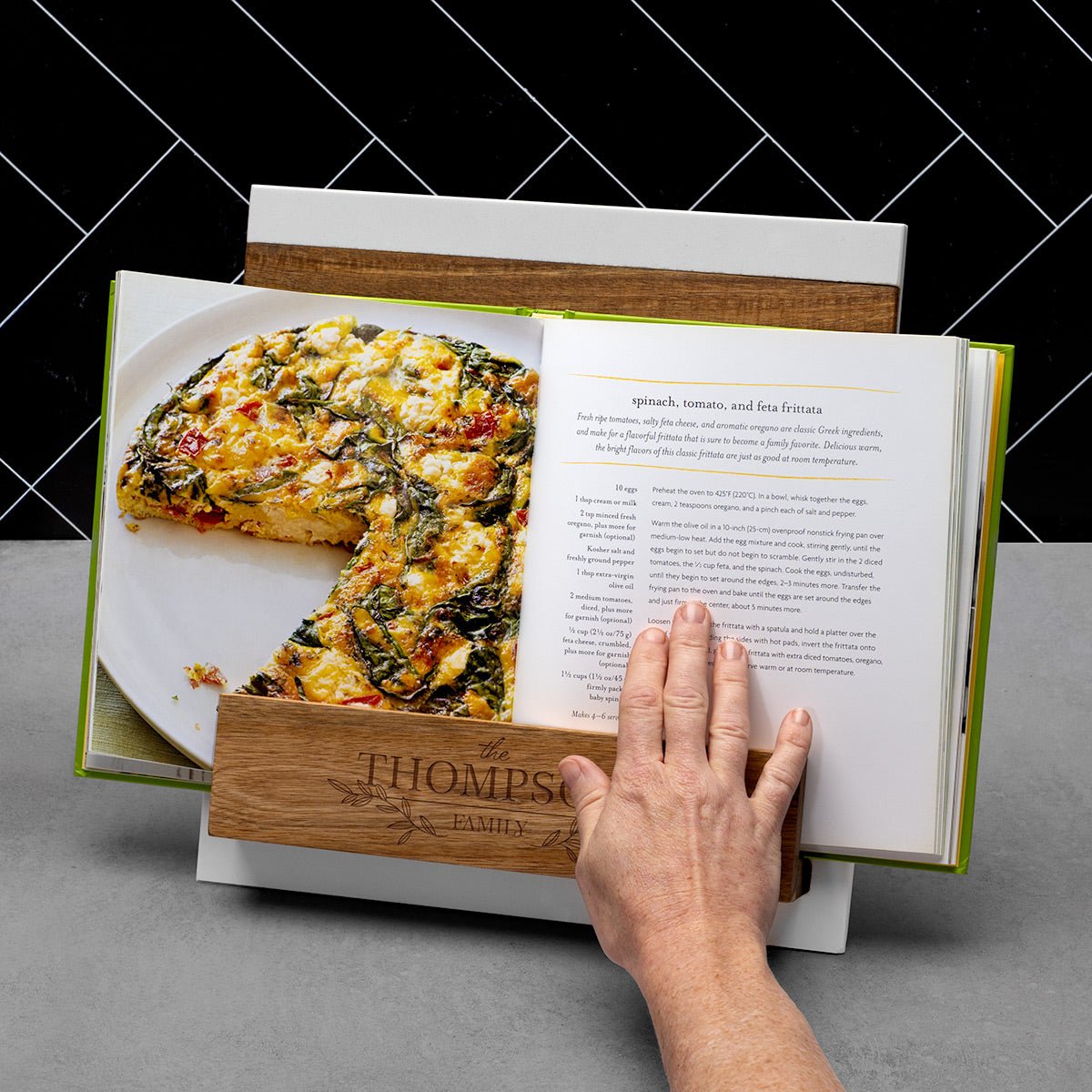Custom Marble & Wood Cookbook Stands