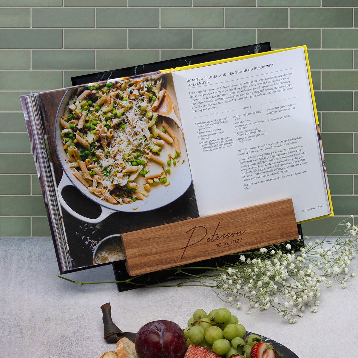 Custom Marble & Wood Cookbook Stands