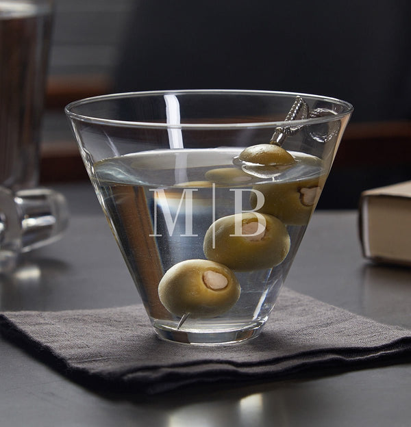 Custom Stemless Martini Glass