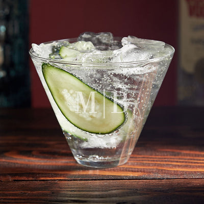 Custom Stemless Martini Glass