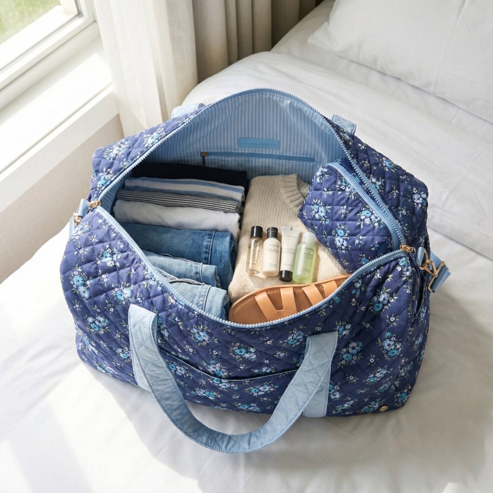 Elarin Quilted Duffle Carryall Weekender Bag