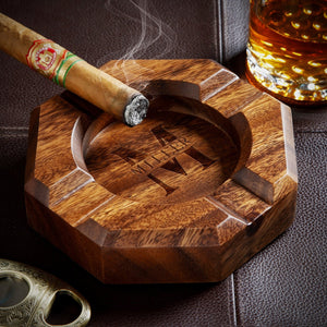 Natural Wood Cigar Ashtray