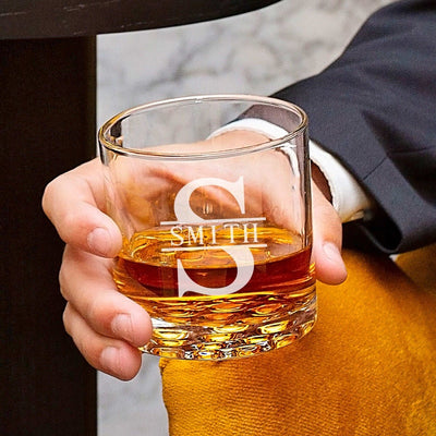 Engraved Buckman Whiskey Glasses, Set of 4