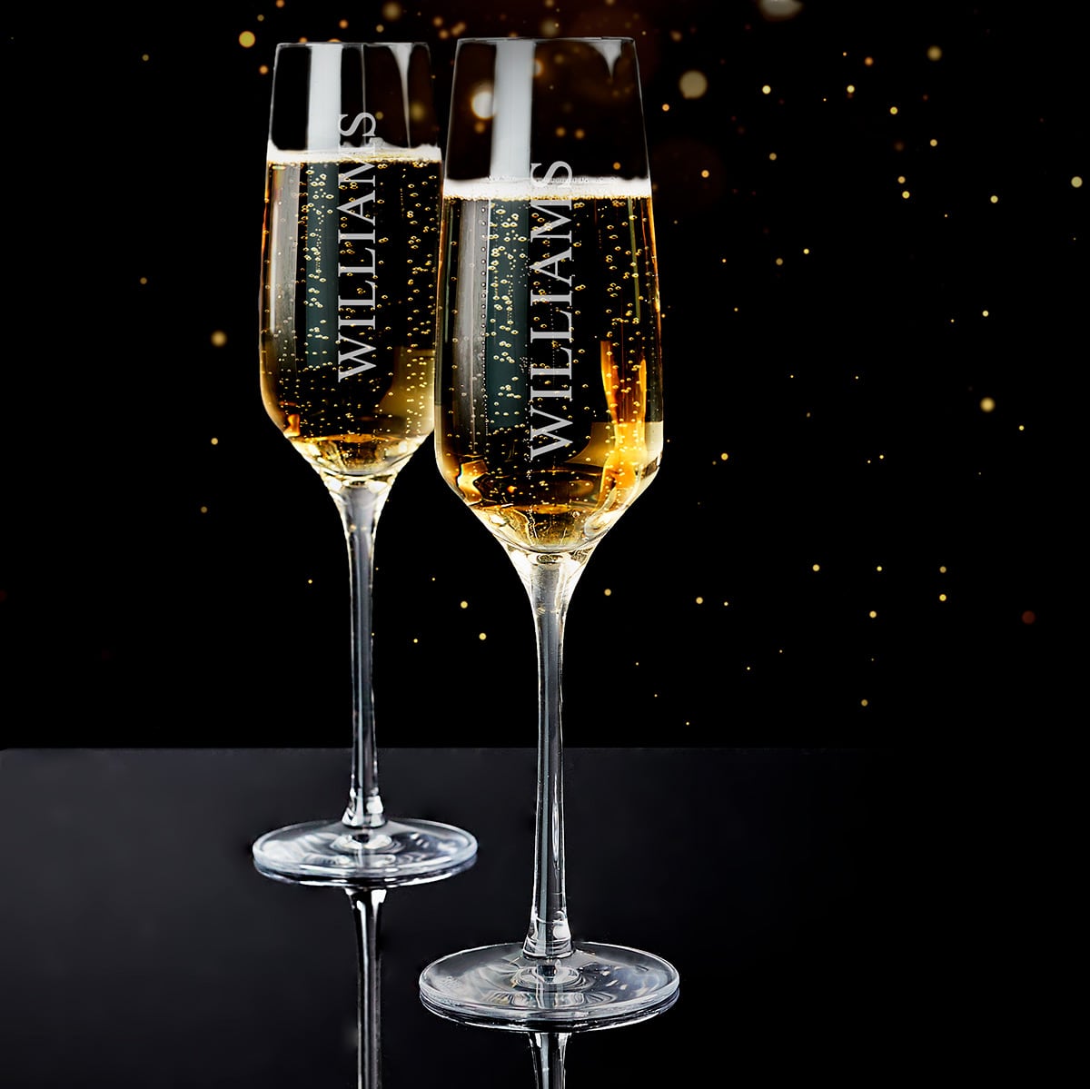 Engraved Champagne Gift Box 4pc - Ebony Box