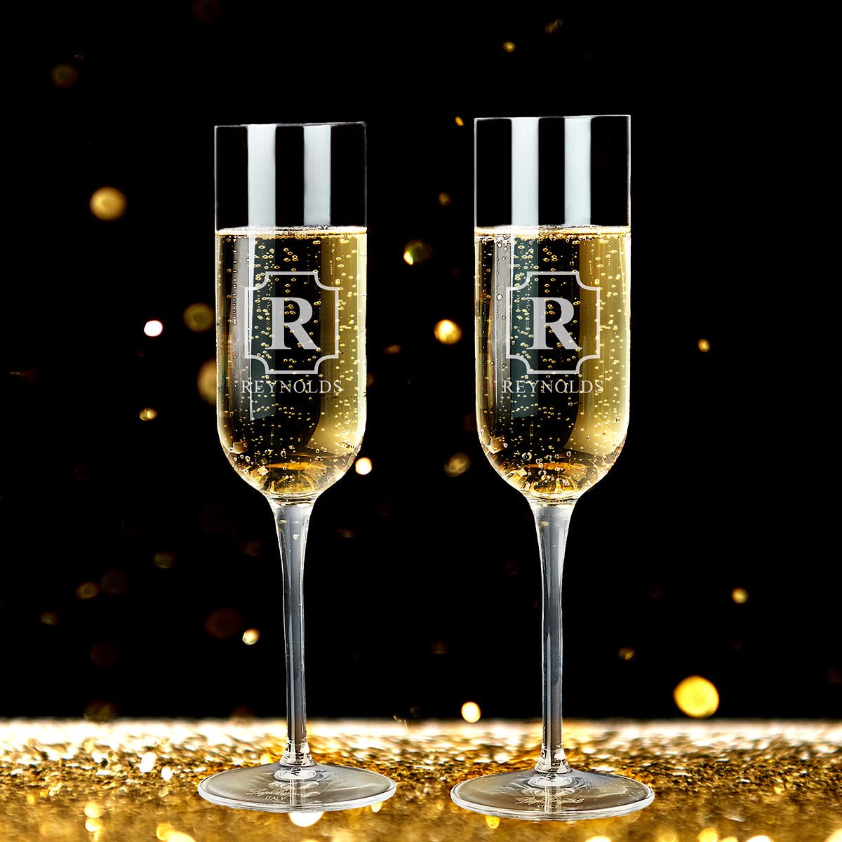 Engraved Champagne Gift Box 4pc - Ebony Box